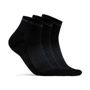 Craft Strømper 3P Core Dry Mid Socks Svart nylon Str 46/48