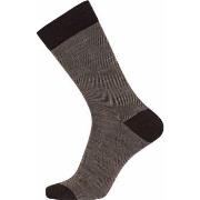 Egtved Strømper Twin Wool Cotton Sock Mørkbrun  Str 40/45