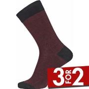 Egtved Strømper Twin Wool Cotton Sock Rød Str 45/48