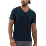 Mey Dry Cotton Colour V Neck T-Shirt Mørkblå Medium Herre