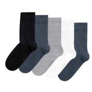 Björn Borg Strømper 5P Essential Ankle Sock Blå/Grå Str 36/40 Herre