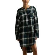 Polo Ralph Lauren Cozy Flannel Tunic Svart/Grønn bomull Medium Dame