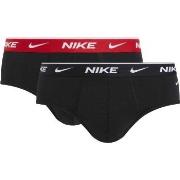 Nike 4P Everyday Cotton Stretch Brief Svart/Rød bomull Large Herre