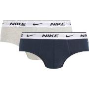 Nike 6P Everyday Cotton Stretch Brief Grå/Blå bomull Small Herre