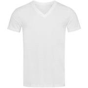 Stedman James Organic Men V-Neck Hvit økologisk bomull Large Herre