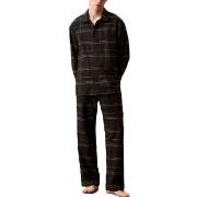 Calvin Klein Men Flannel Sleep Pant Svart bomull Large Herre