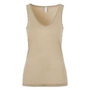 Damella Silk Tank Top Beige silke Medium Dame