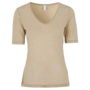 Damella Silk T-Shirt Beige silke X-Small Dame