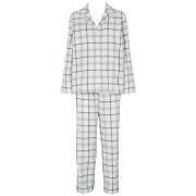 Missya Check Flannel Pyjama Blå/Hvit bomull XX-Large Dame