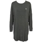 Missya Softness Long Sleeve Nightdress Mørkgrå  modal Small Dame