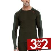 Dovre Jacquard Baselayer Militærgrønn ull XX-Large Herre