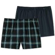 Schiesser 2P Boxershorts multipack Brun mønstret bomull Medium Herre