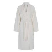 Decoy Long Terry Robe With Hood Svart polyester X-Small Dame