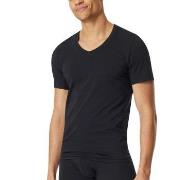 Schiesser Premium Cotton V-neck Shirt Svart bomull XX-Large Herre