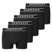 Schiesser 5P 95-5 Organic Cotton Short Svart bomull Small Herre