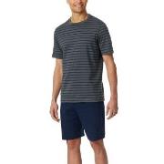 Schiesser Casual Essentials Short Sleeve Pyjama Grå bomull XX-Large He...