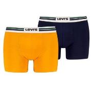 Levis 2P Men Sportswear Logo Boxer Brief Oransje/Mørkbl bomull Large H...