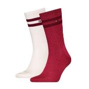 Tommy Hilfiger Strømper 2P Men Mouline Sport Socks Hvit/Rød Str 39/42 ...