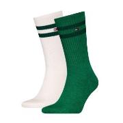 Tommy Hilfiger Strømper 2P Men Mouline Sport Socks Hvit/Grønn Str 39/4...