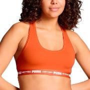 Puma BH Iconic Racer Back Bra Oransje X-Small Dame