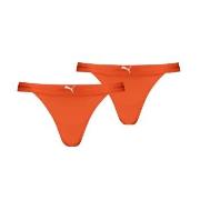 Puma Truser 2P Tanga String Oransje polyamid Medium Dame