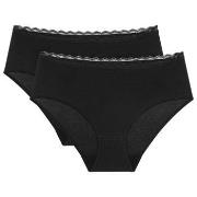 Triumph Truser 2P Feel Of Cotton Midi Svart bomull 40 Dame