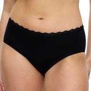 Triumph Truser Feel Of Cotton Midi Brief Svart bomull 48 Dame