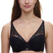 Chantelle BH Origins Lace Lightweight Plunge Bra Svart nylon C 80 Dame
