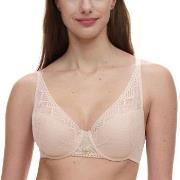 Chantelle BH Origins Lace Lightweight Plunge Bra Beige nylon D 80 Dame