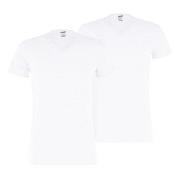 Puma 2P Basic V-neck Tee Hvit bomull Small Herre