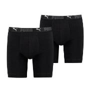 Puma 2P Sport Cotton Long Boxer Svart bomull X-Large Herre
