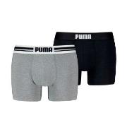 Puma 2P Everyday Placed Logo Boxer Svart/Grå bomull XX-Large Herre