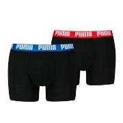 Puma 2P Men Everyday Basic Boxer Svart/Rød bomull Small Herre