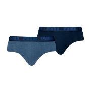 Puma 2P Men Everyday Brief Jeansblå bomull Small Herre