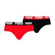 Puma 2P Men Everyday Brief Rød/Svart bomull Medium Herre