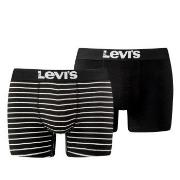 Levis 2P Base Stripe Boxer Svart/Hvit bomull Small Herre