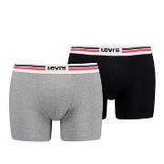 Levis 2P Men Sportswear Logo Boxer Brief Grå/Svart bomull Medium Herre