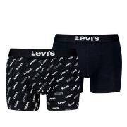 Levis 2P Logo Aop Boxer Brief Svart bomull Medium Herre