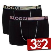 Sloggi 2P Men GO ABC Natural Hipster Briefs Svart bomull X-Large Herre