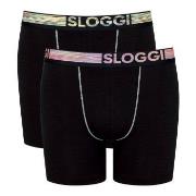 Sloggi 2P Men Go ABC Natural Shorts Svart økologisk bomull Large Herre