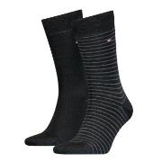 Tommy Hilfiger Strømper 2P Men Sock Stripe Svart Str 39/42 Herre