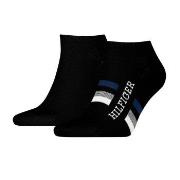 Tommy Hilfiger Strømper 2P Men Tab Sneaker Socks Svart Str 43/46 Herre