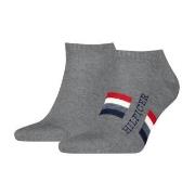 Tommy Hilfiger Strømper 2P Men Tab Sneaker Socks Grå Str 39/42 Herre