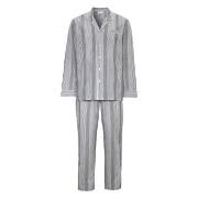 Damella Carl Long Sleeve Pyjamas Gråstripet bomull Medium Dame