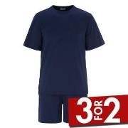 Damella Edward Short Sleeve Pyjamas Marine bomull Large Dame