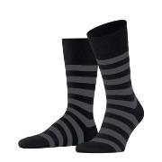 Falke Strømper Sensitive Mappd Line Socks Svart/Grå bomull Str 43/46 H...