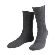 Amanda Christensen Strømper Grade Wide Rib Ankle Socks Grå Str 43/46