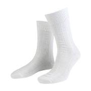 Amanda Christensen Strømper Grade Wide Rib Ankle Socks Hvit Str 43/46