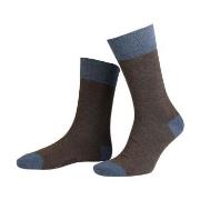 Amanda Christensen Strømper True Contrast Ankle Sock Brun Str 39/42