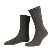 Amanda Christensen Strømper True Stripe Ankle Sock Oliven Str 47/50
